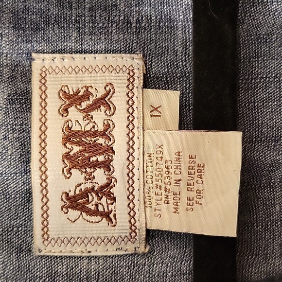 AMI | Women's Denim Jean Zip Up Tunic Jacket Roll Tab Sleeves Cotton - Size 1X - Picture 9 of 10